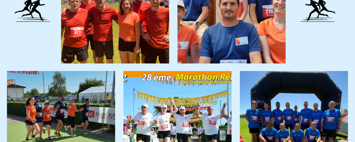Quatre adhérents de MECABOURG au marathon des entreprises de Viriat !